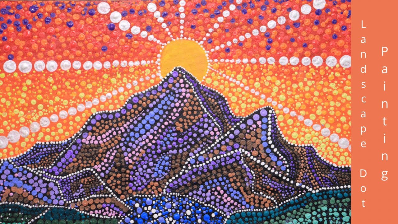 LANDSCAPE DOT PAINTING ll DOT ART TUTORIAL llDOT PAINTING STEP-BY-STEP ll HOBBY HUB ll 2021