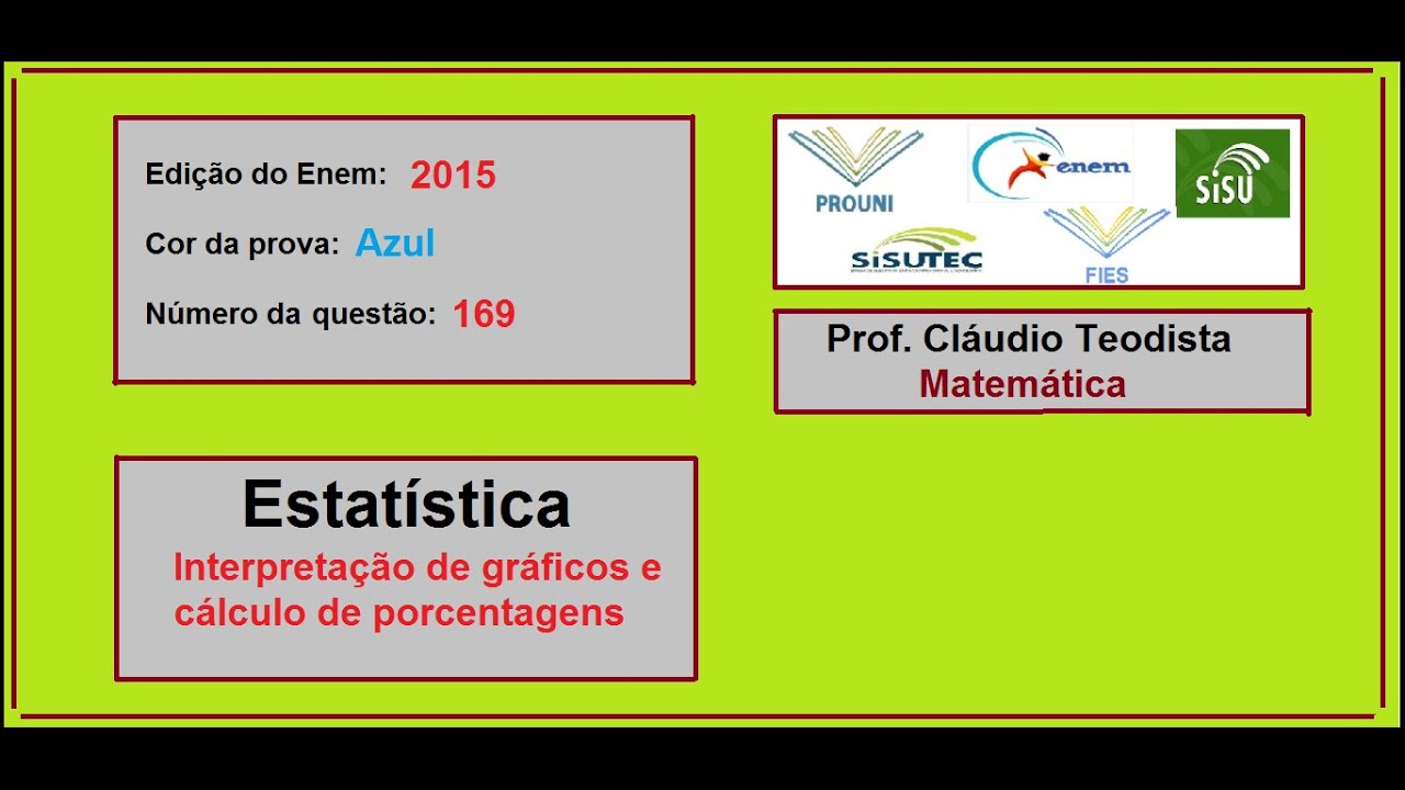 Estatística - Enem - 2015 - azul - 169