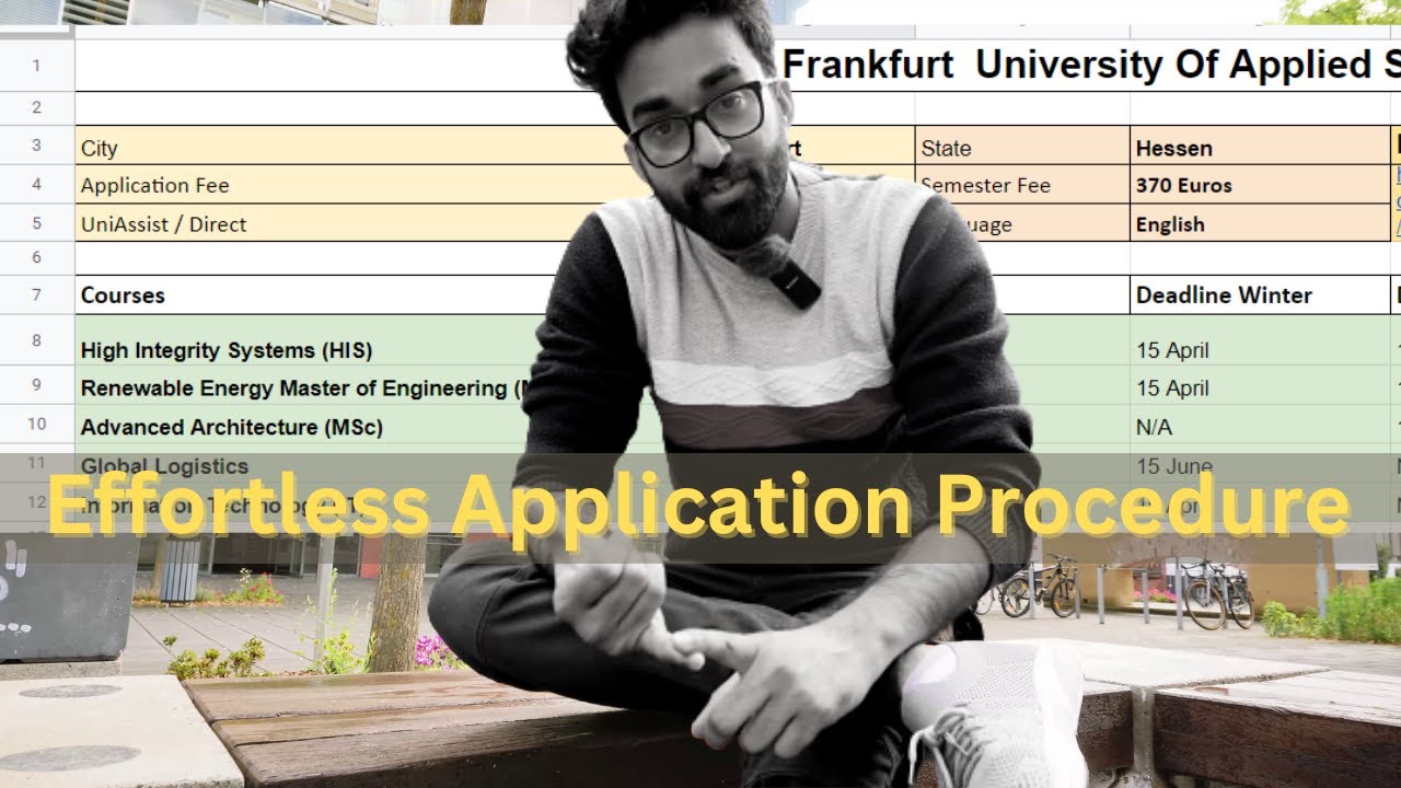 Frankfurt University Courses, Requirement and Deadline