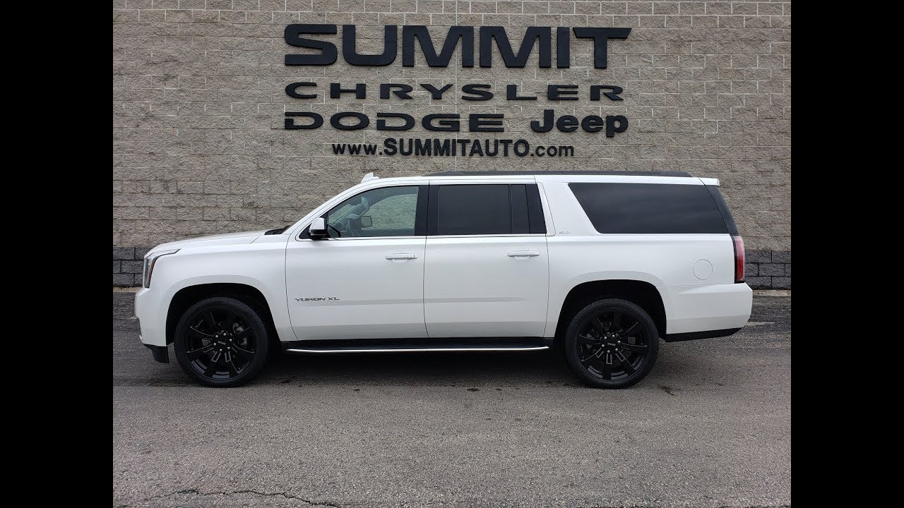 2018 GMC YUKON XL SLT 8 PASSENGER WHITE FROST WALK AROUND REVIEW SOLD! 10155
