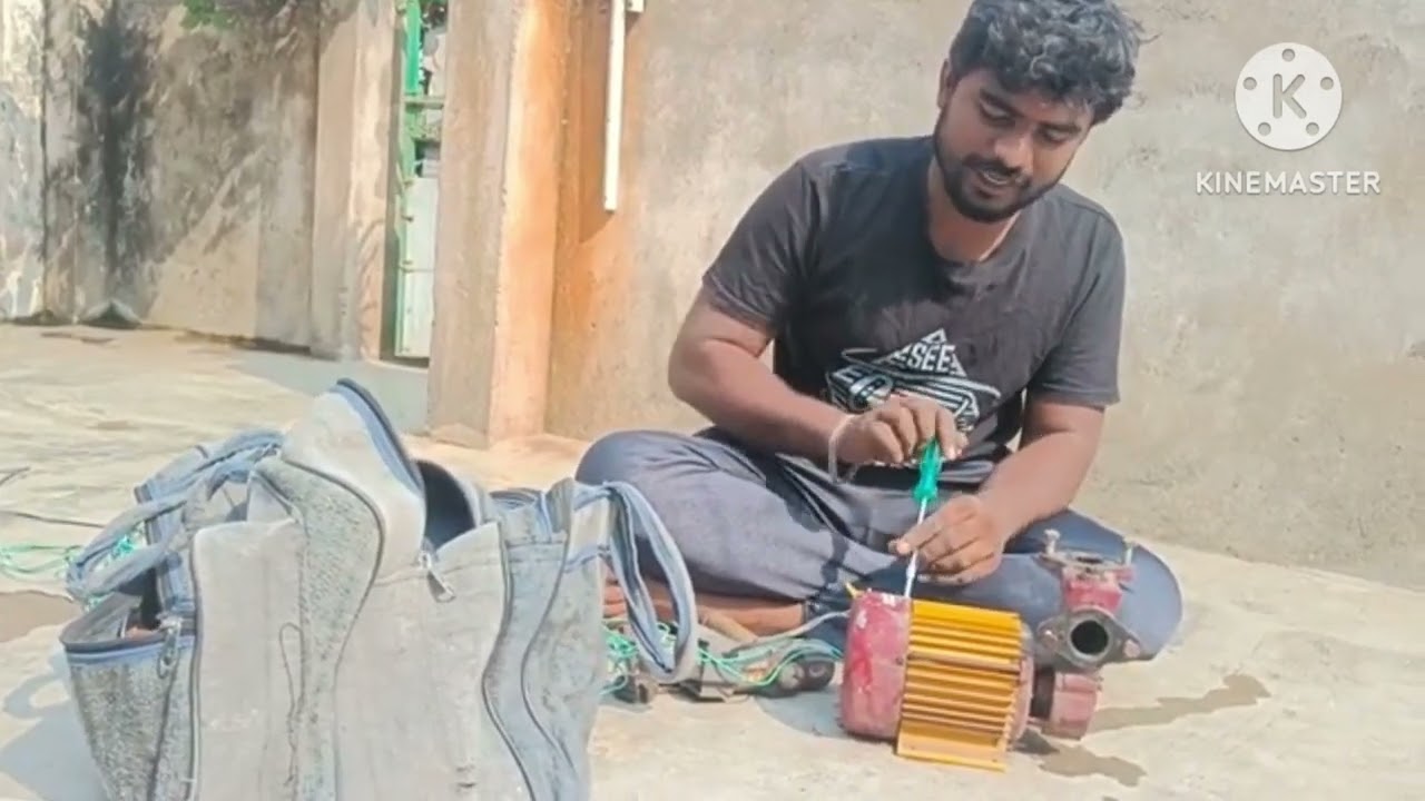 sump motor repair work in telugu #mono block #motor #plumbing #sanitary