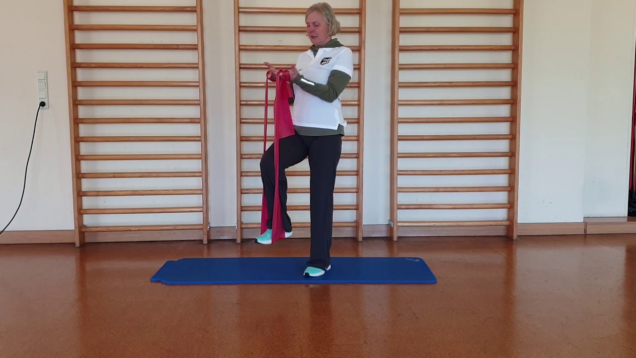 Hüft-, Knie -Übungen mit dem Theraband