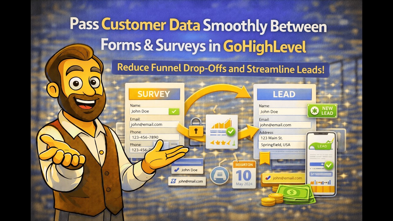 How to Pass Data Between Forms in GoHighLevel | Query Parameters Setup