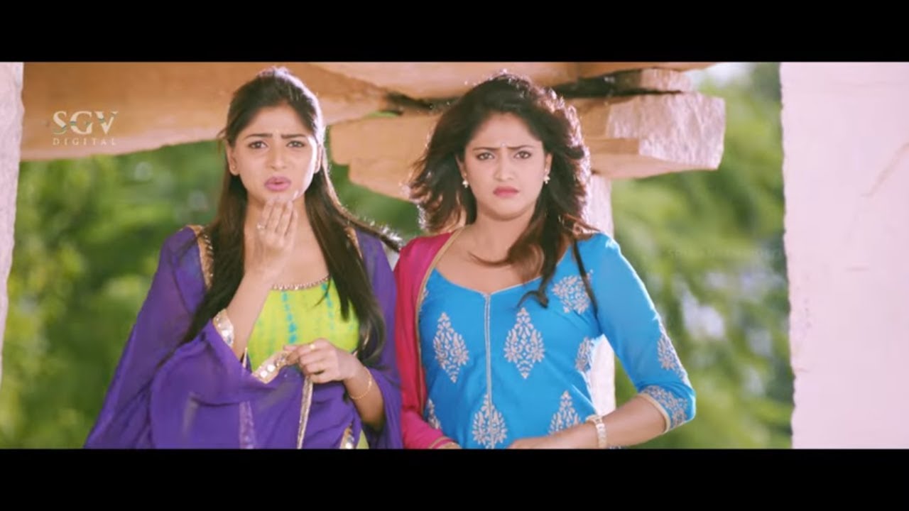 Dhruva Sarja Trying to Impress Village Girl Infront Of Lover | Bharjari Kannada Movie Part-7
