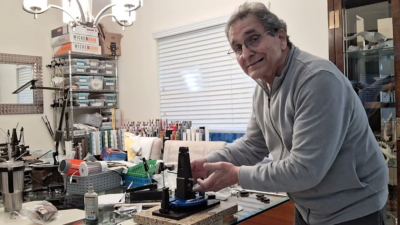 10 of 12- Wicked Edge Gen 3 Pro Stabil Rizer and Micro Angle Adjuster installation is demonstrated