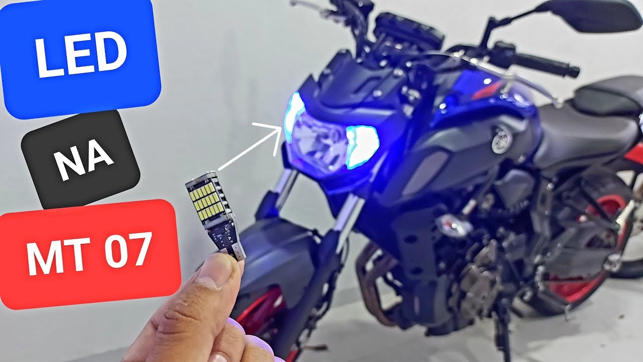 Instalação de lâmpada Led na MT 07