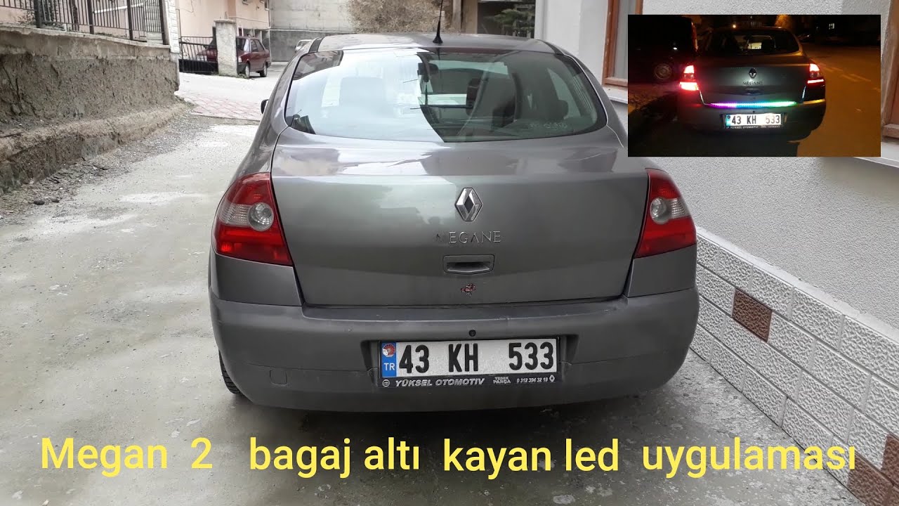 Megan 2 bagaj altı kayan led montajı