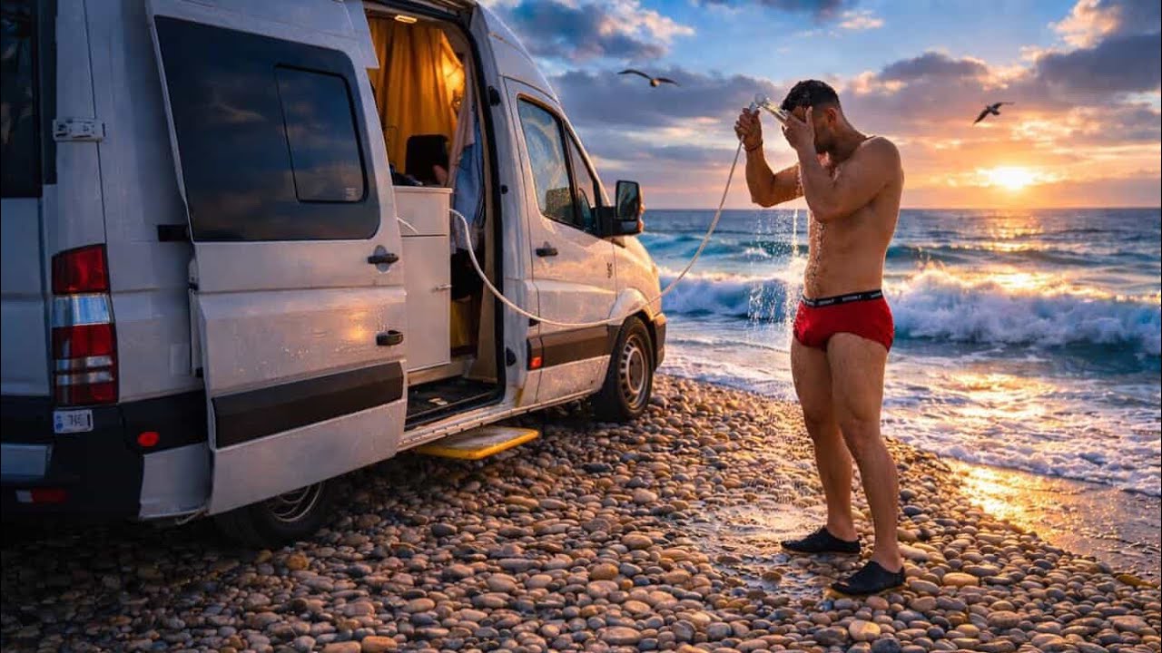 A Day Living In My Camper Van By The Sea