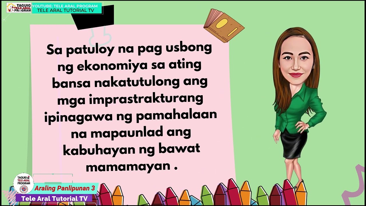 Araling Panlipunan 3 - Kahalagahan ng Imprastraktura sa Kabuhayan ng mga Lungsod o Bayan sa Rehiyon