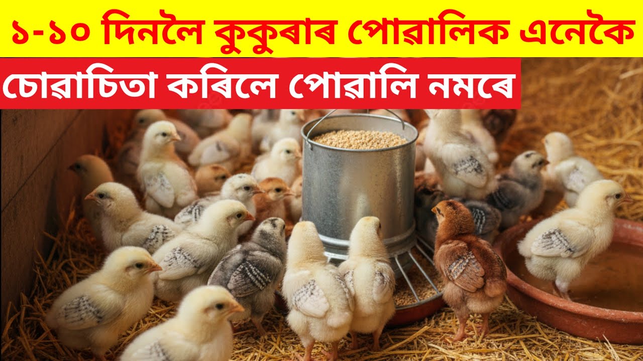 ঠাণ্ডা দিনত ১-১০ দিনলৈ কুকুৰাৰ পোৱালিক এনেকৈ চোৱাচিতা কৰিলে পোৱালি নমৰে(Murgin Palan)