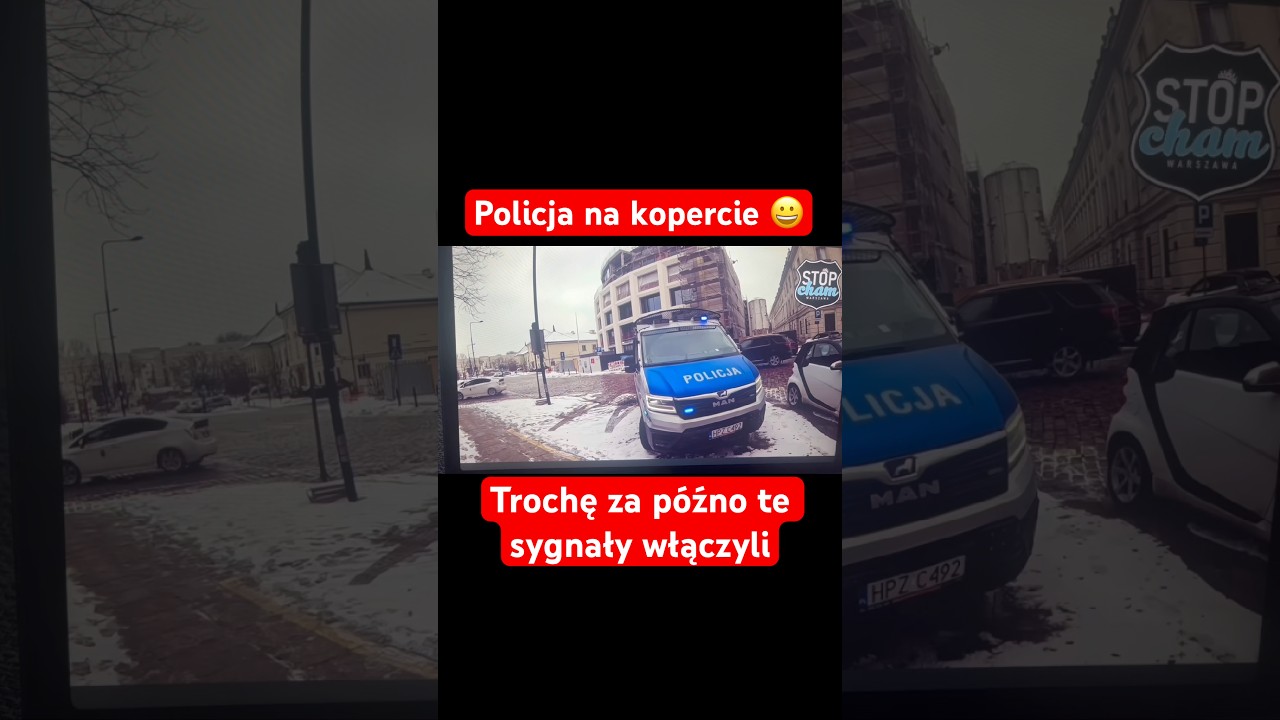 Policja na miejscu dla niepełnosprawnych #dc #viral #auto @S@StopChamWarszawa