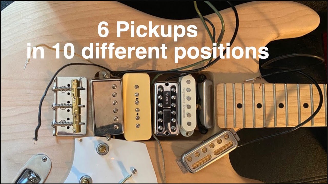 The Pickup Comparison. Strat vs tele vs humbucker vs p90 vs tv jones vs gold foil, in all positions