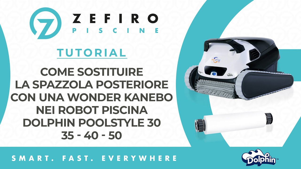 Come Sostituire la Spazzola Posteriore con una Wonder Kanebo nei Dolphin Poolstyle 30 &ndash; 35 &ndash; 40 - 50