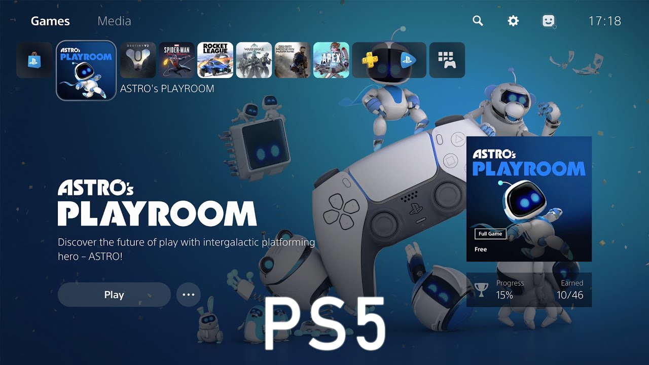 PS5 user interface 4K demo