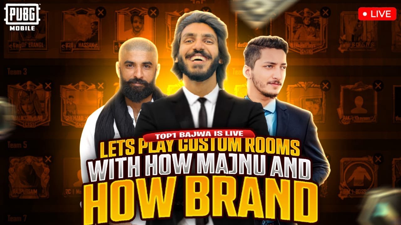 AJJ FR HOW BRAND AND MAJNU K SATH CHALLENGE TIKTOKER + YOUTUBER CUSTOM ROOM | TOP 1 BAJWA IS LIVE