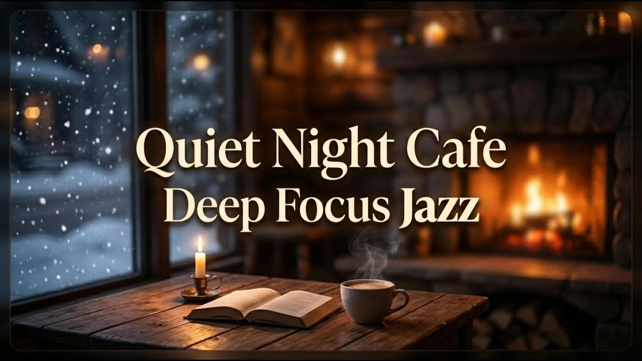 Quiet Night Cafe ☕ | Deep Focus Jazz for Late Night Work静かな夜のカフェ｜深夜の集中ジャズBGM｜作業・勉強・読書用