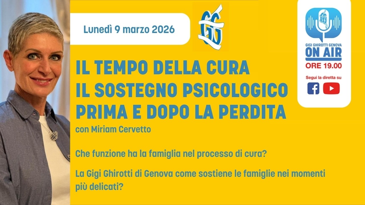 IL TEMPO DELLA CURA: IL SOSTEGNO PSICOLOGICO PRIMA E DOPO LA PERDITA con Miriam Cervetto