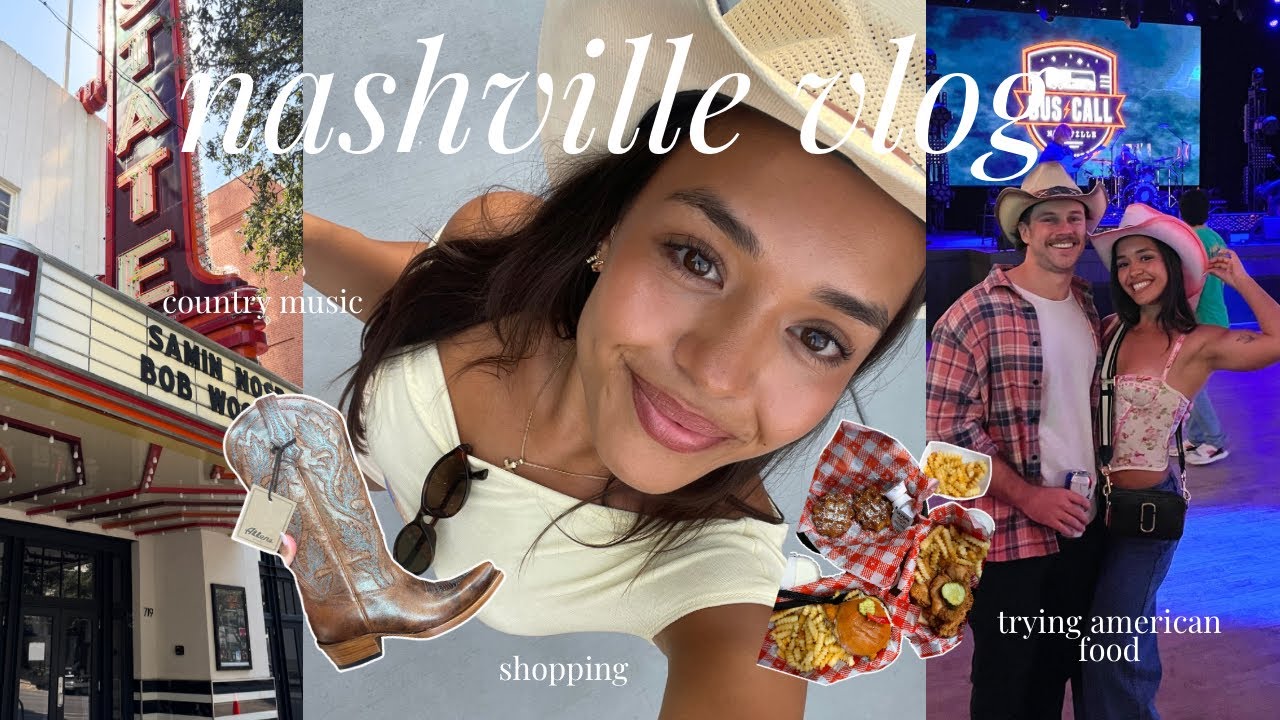 48 hours in nashville 🤠 live country music, local shops & yummy fod  (travel vlog)
