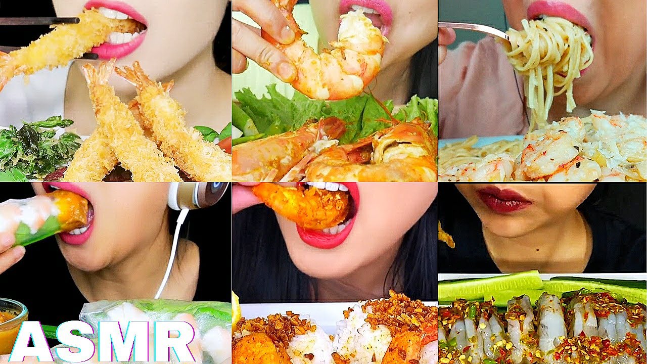 ASMR SHRIMP | MUKBANG EATING SHRIMP COMPILTION 😋 | DELICIOUS BITES |