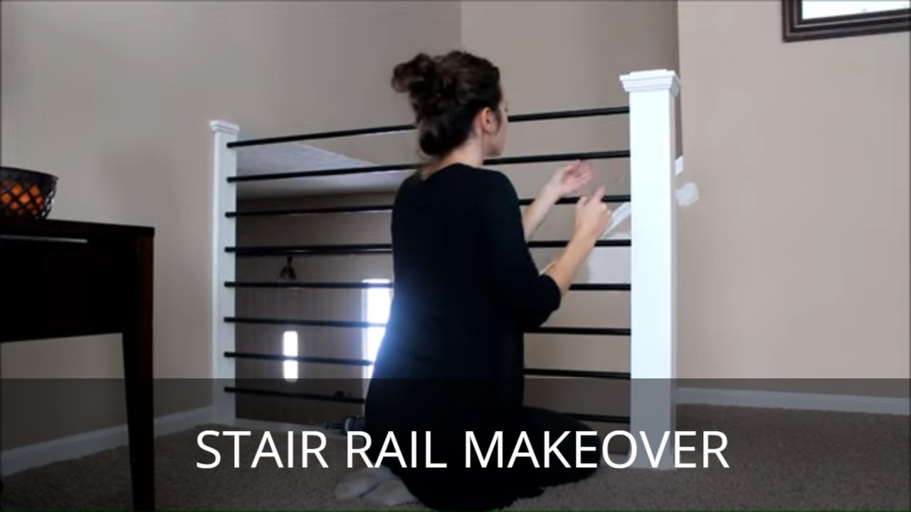 DIY Stair Railing Makeover Baluster and Newel Post Revamp
