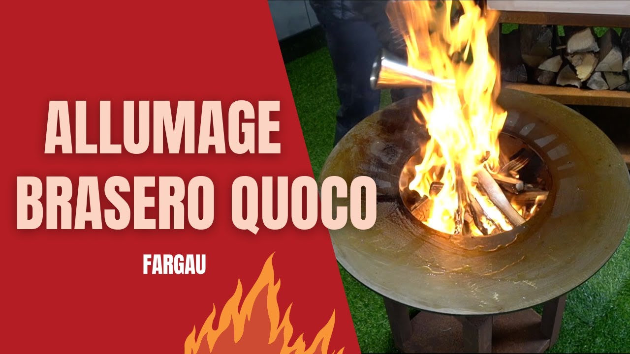1er allumage et utilisation d'un braséro plancha Quoco