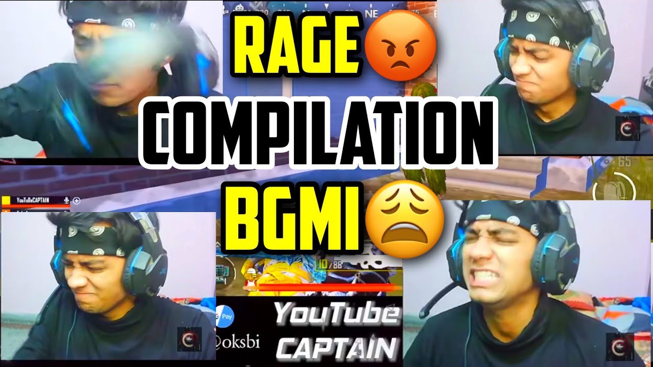 RAGE COMPILATION YOUTUBE CAPTAIN BGMI😡 | PUBG MOBILE