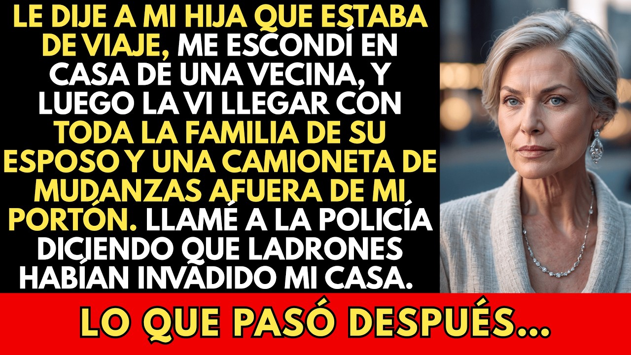 Le Dije a Mi Hija Que Había Viajado y Me Escondí Esa Noche — Se Armó un Caos Total en Mi Casa