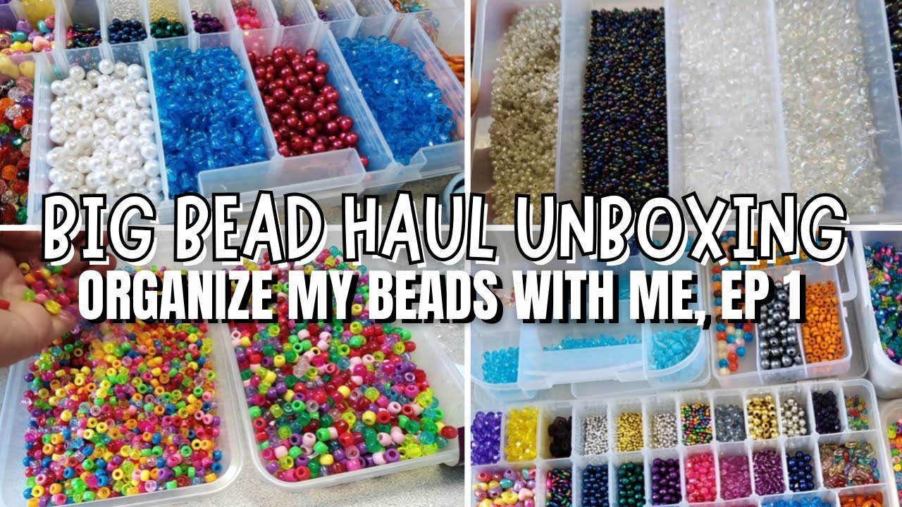 Huge Box of Beads! - Bead haul Unboxing & Organize my beads with me! Ep 1