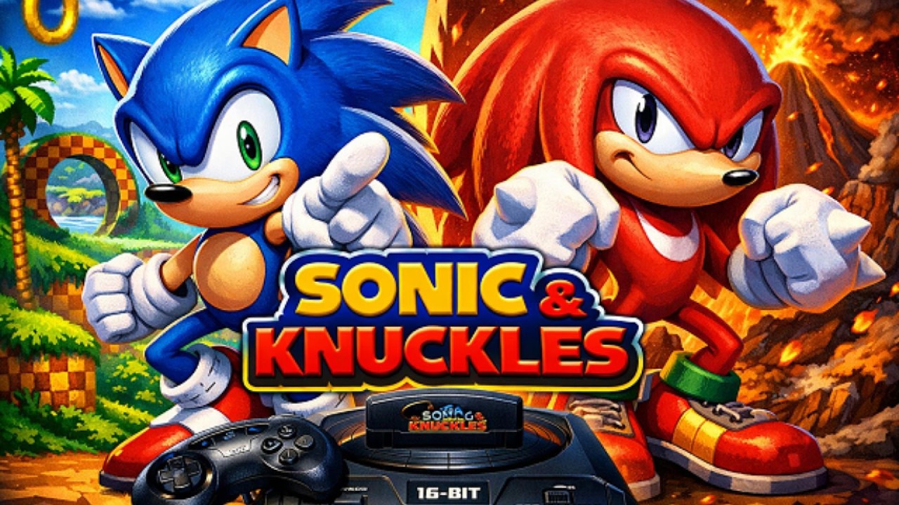 Sonic & Knuckles (Mega Drive) | Lava Reef Zone Act 1 & 2 EP.04 Gameplay