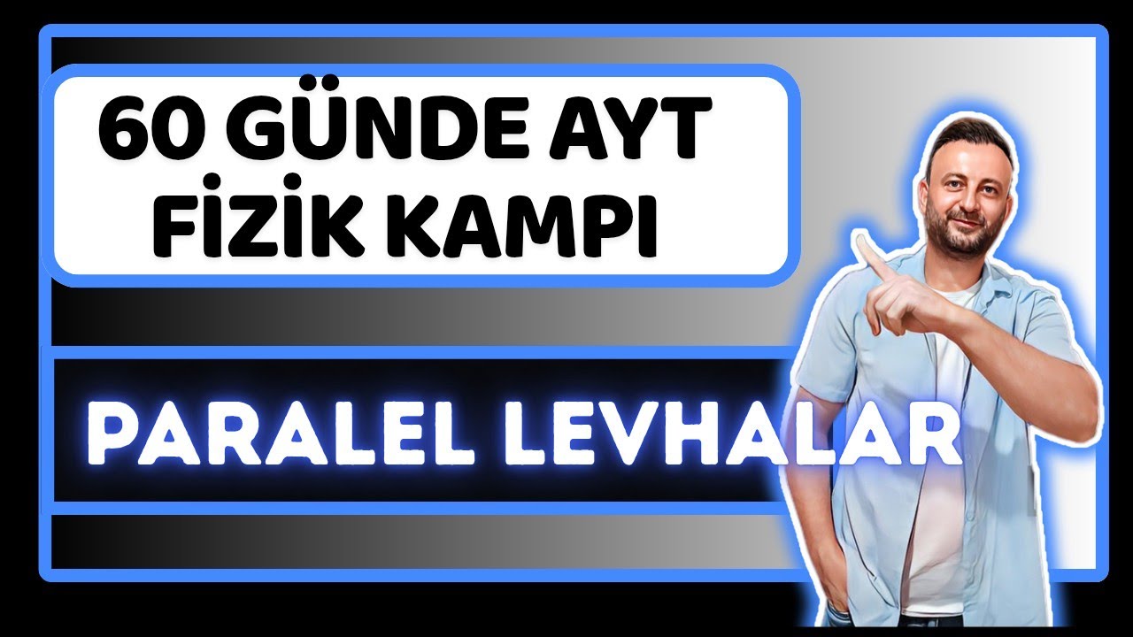 38.Gün | Paralel Levhalar | Düzgün Elektrik Alan | Elektrik Manyetizma | 11.Sınıf Ayt Fizik