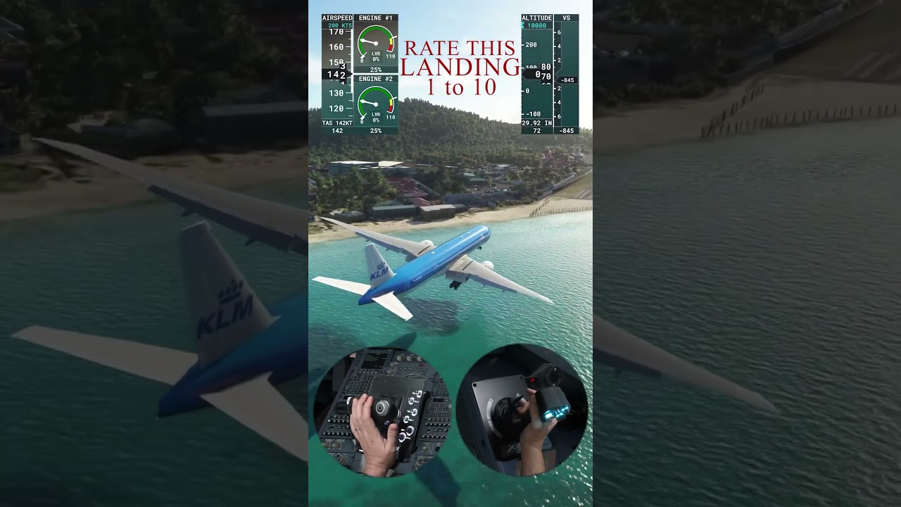 Saint Barthelemy Crazy Landing - Royal Dutch KLM - 777-300ER | Microsoft Flight Simulator 2020