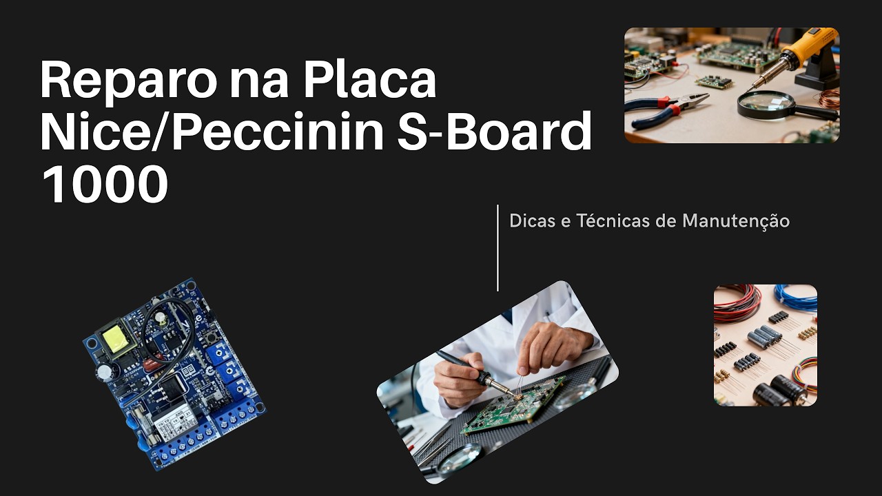 Reparando placa s-board 1000 NICE/PECCININ danificado por alteração de tensão elétrica | #nice