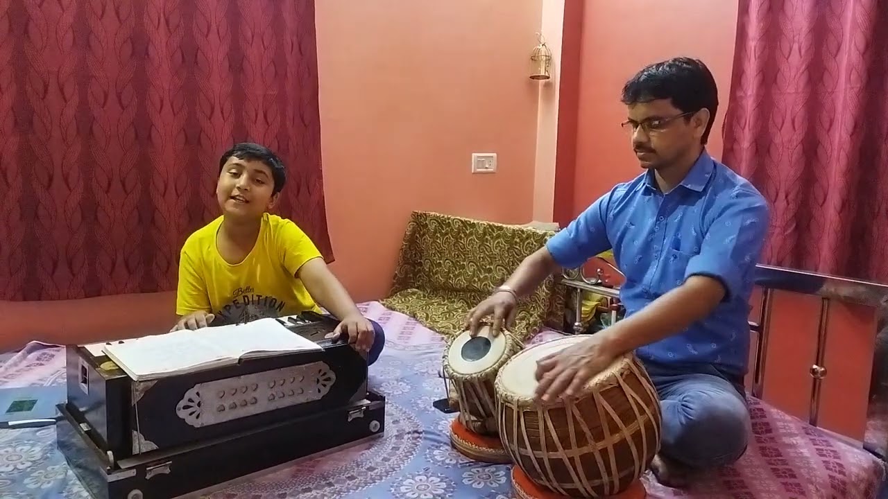 তোমারি গেহে  পালিছ স্নেহে।। পূজা পর্যায়।। শিশু শিল্পী স্পন্দন🧡🧡🧡