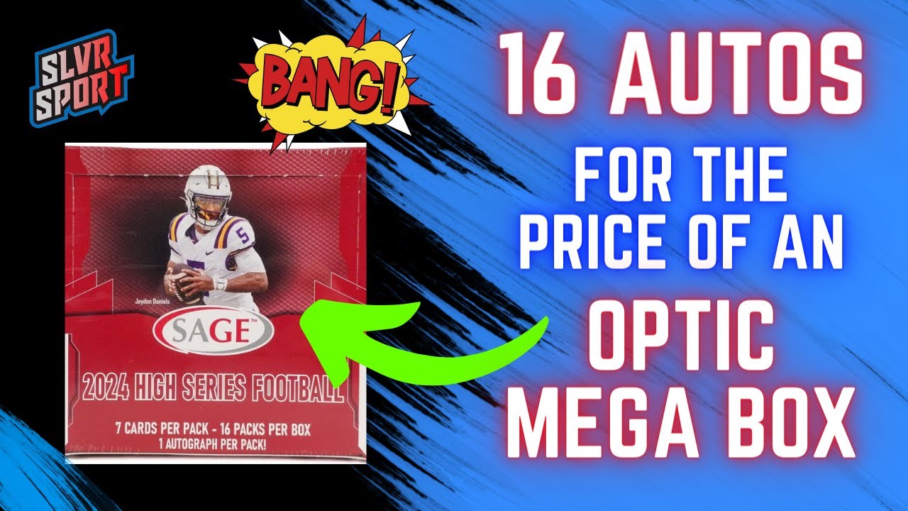 💥 YOU WON'T BELIEVE THIS 💥 2024 Sage High Series Football Hobby Box - 16 Autos for $100!!!