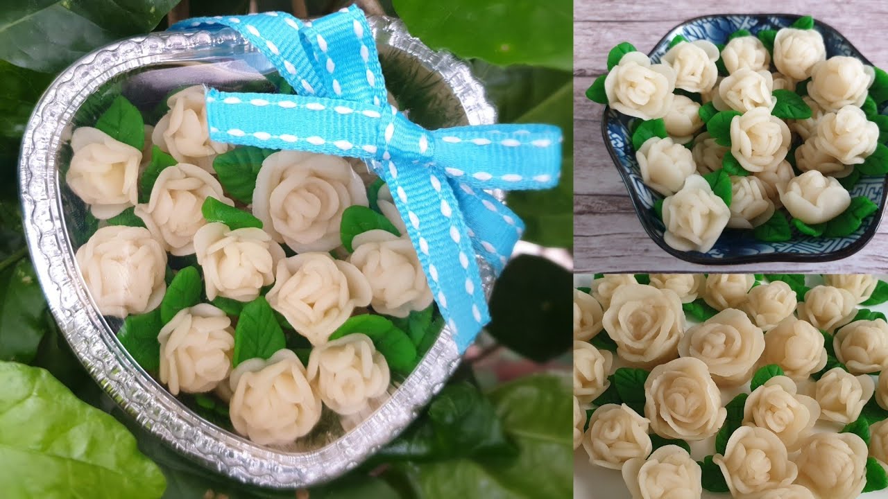 อาลัวสด อาลัวนมสด ใช้วัตถุดิบหลัก3อย่าง ทำง่าย ต้นทุนต่ำมาก! อาลัวดอกมะลิแบบง่ายๆ ไม่มีพิมพ์ก็ทำได้