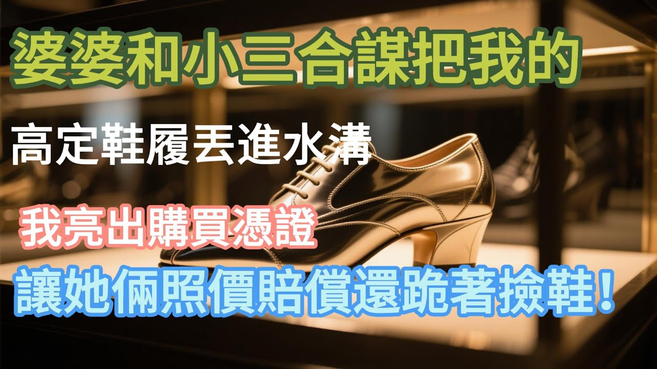 【完結】婆婆和小三合謀把我的高定鞋履丟進水溝，我亮出購買憑證，讓她倆照價賠償還跪著撿鞋！#小说推文 #婚姻 #故事頻道 #情感 #情感故事
