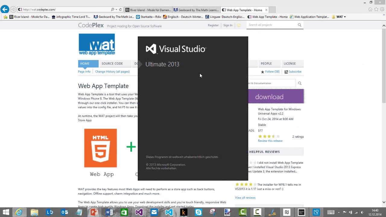 Universal Apps mit dem Web App Template schnell und einfach erstellen