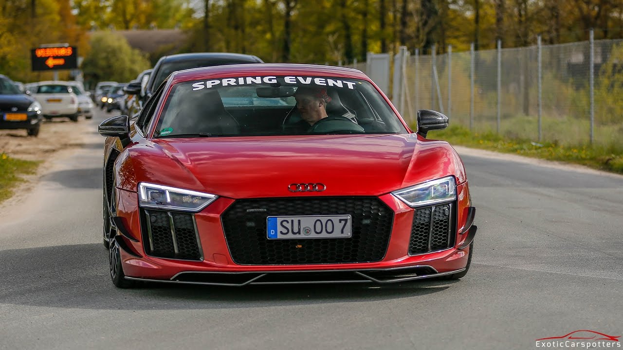Audi R8 V10 Plus 2016 w/ ASG Exhaust - Launch Controls, Accelerations & Drag Races !