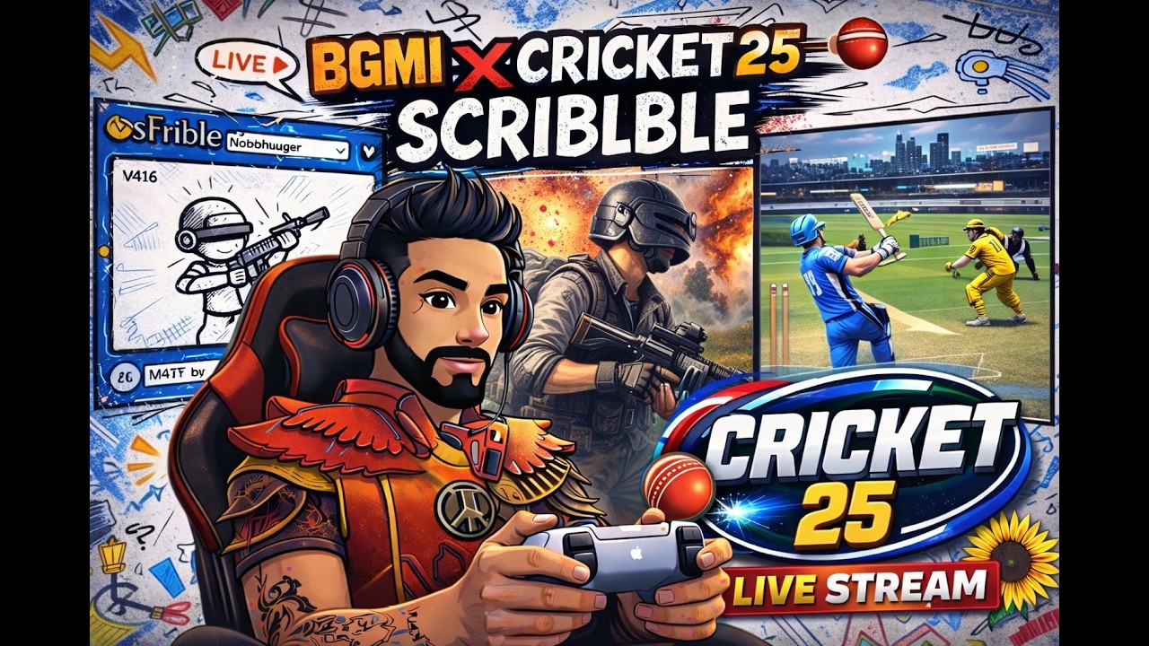 BGMI x Cricket x Scribble LIVE 🔴  #bgmi   #shortsfeed  #bgmilive #cricket