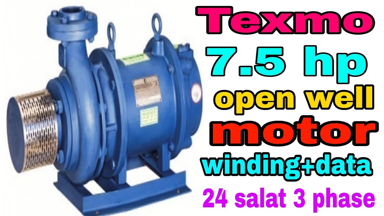 texmo 7.5 HP open well submersible motor winding   open well motor winding  texmo motor winding data