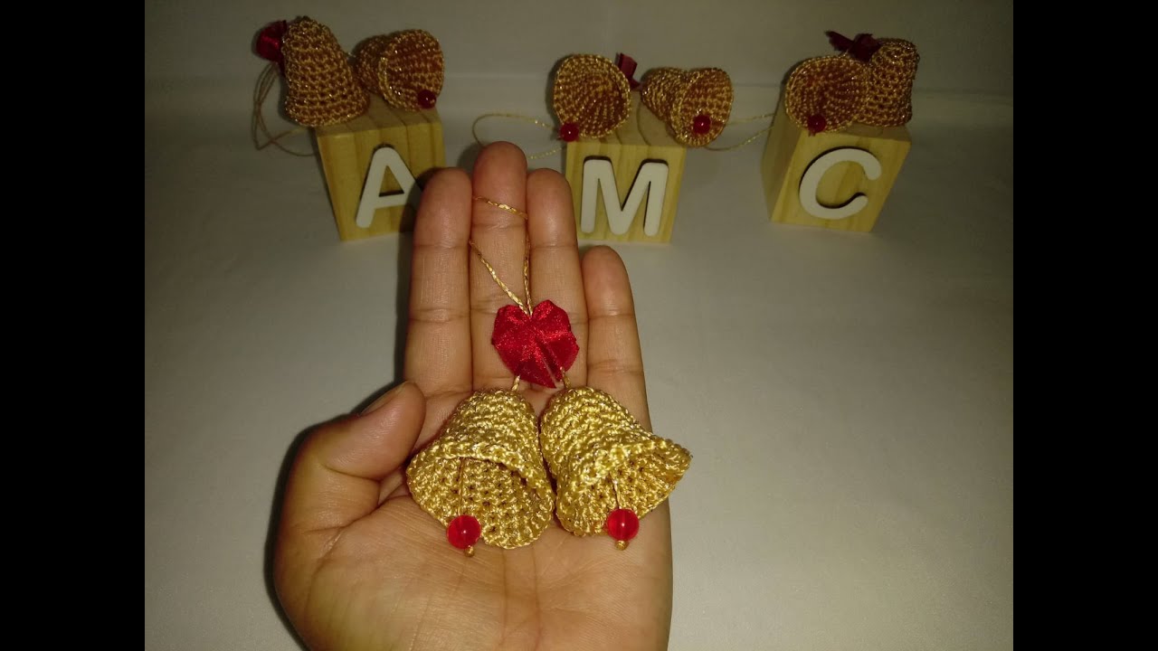 Como fazer sino de crochê para árvore de Natal - Enfeite. Passo a Passo