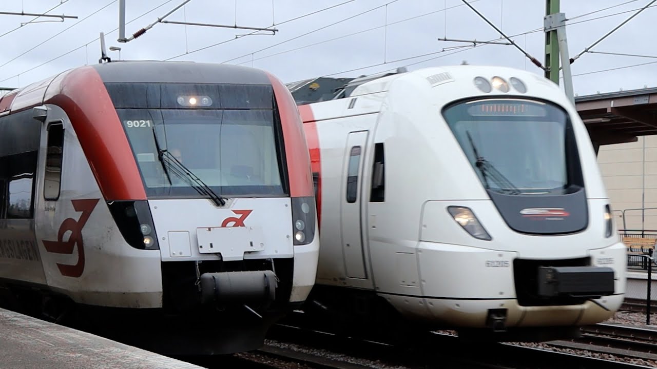 Blåsig eftermiddag på Mjölby station