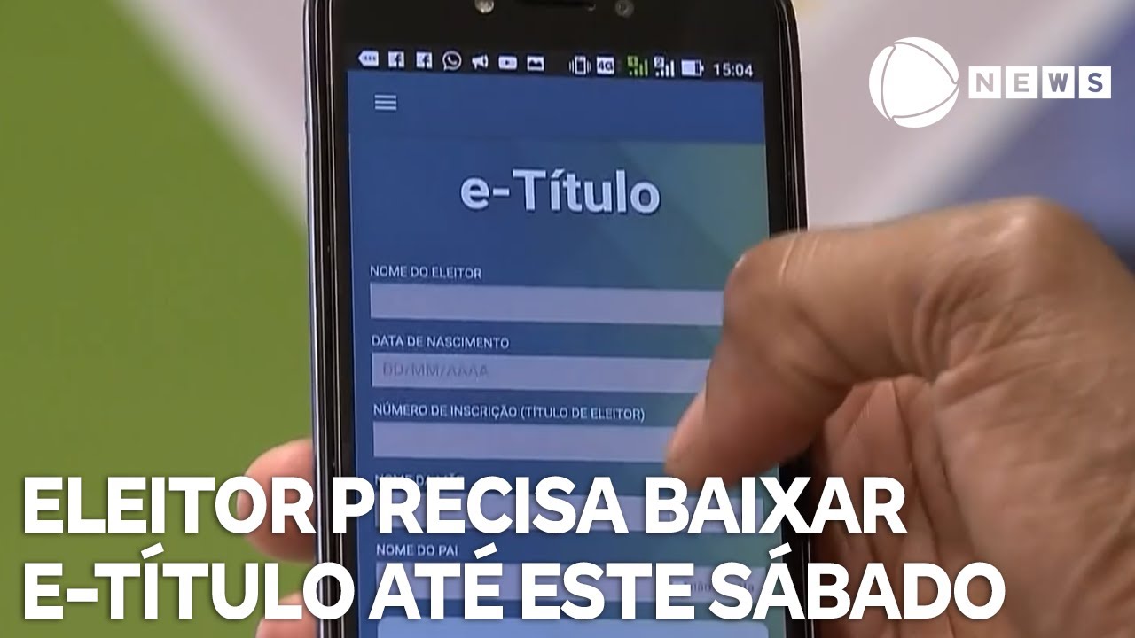 Eleitor precisa baixar e-Título até este sábado