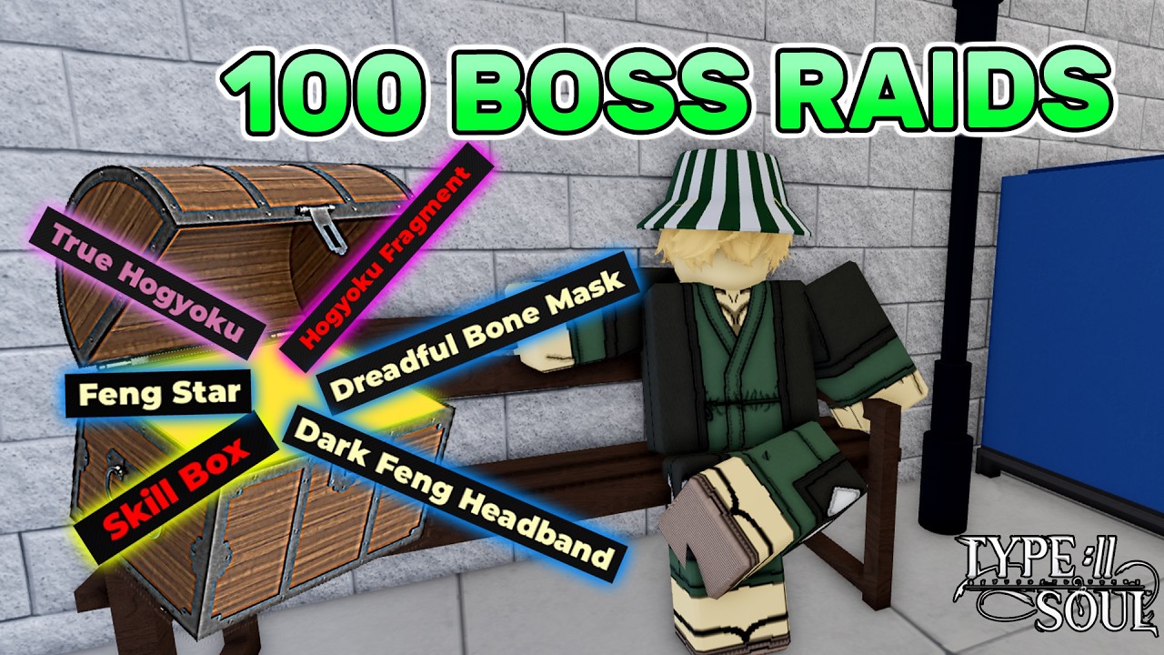 HERE'S WHAT I GOT WITH 100 BOSS RAIDS! | Type Soul