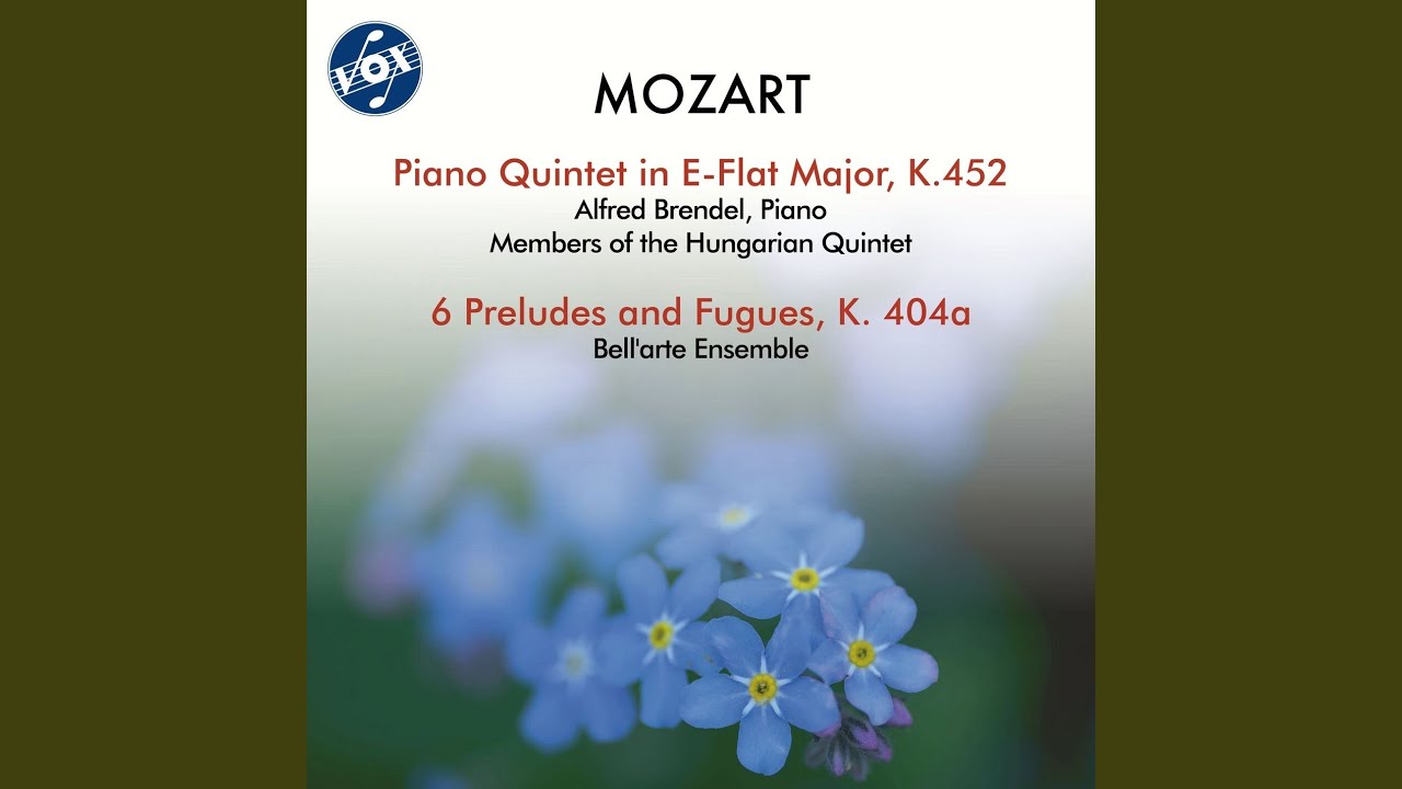 Preludes and Fugues, K. 404a: No. 1 in D Minor. Adagio - Fuga. Andante cantabile (After J.S....