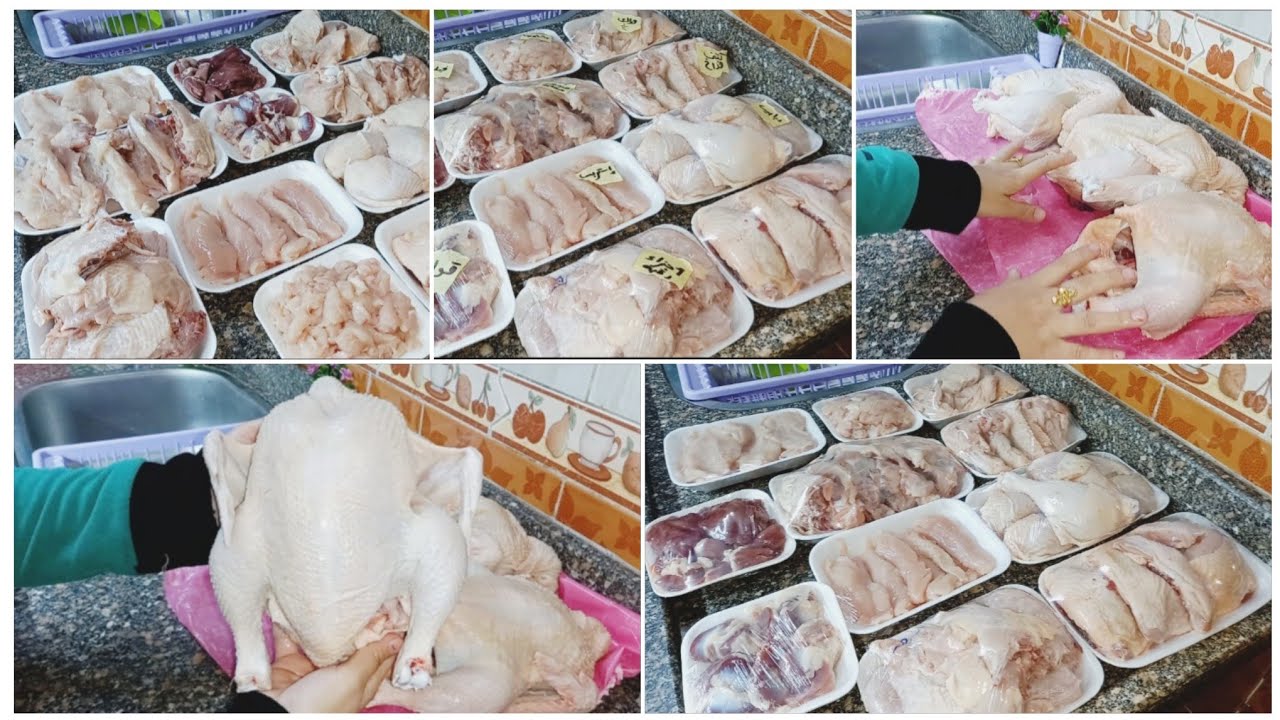 ميزانية فراخ الشهر تقسيمه ٣ فرخات لوجبات كل وجبة تكفى اسره ٦افراد👌الست الشاطره تعرف تملى بيتها خير