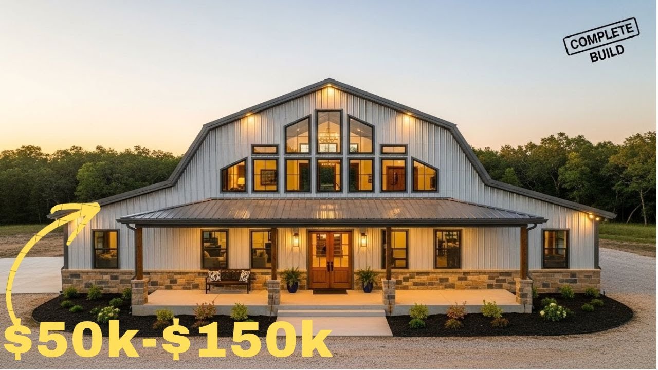 Affordable Barndominium Homes: $50K-$150K Budget Guide (Real Examples + Costs)
