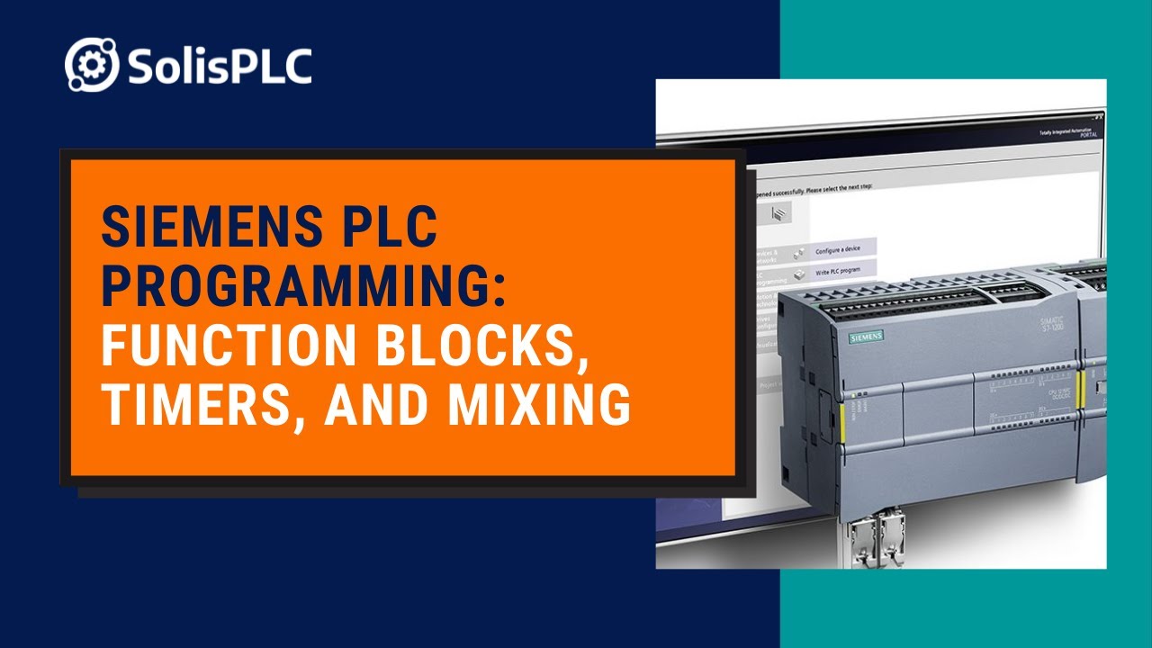 TIA Portal PLC Programming | Function Blocks Timers and Sequence Tutorial Siemens S7-1200 Simulation