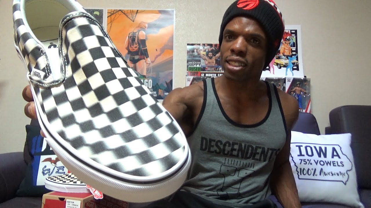 My First Vans! Blur Check Slip-On Review. In hand and On Feet!