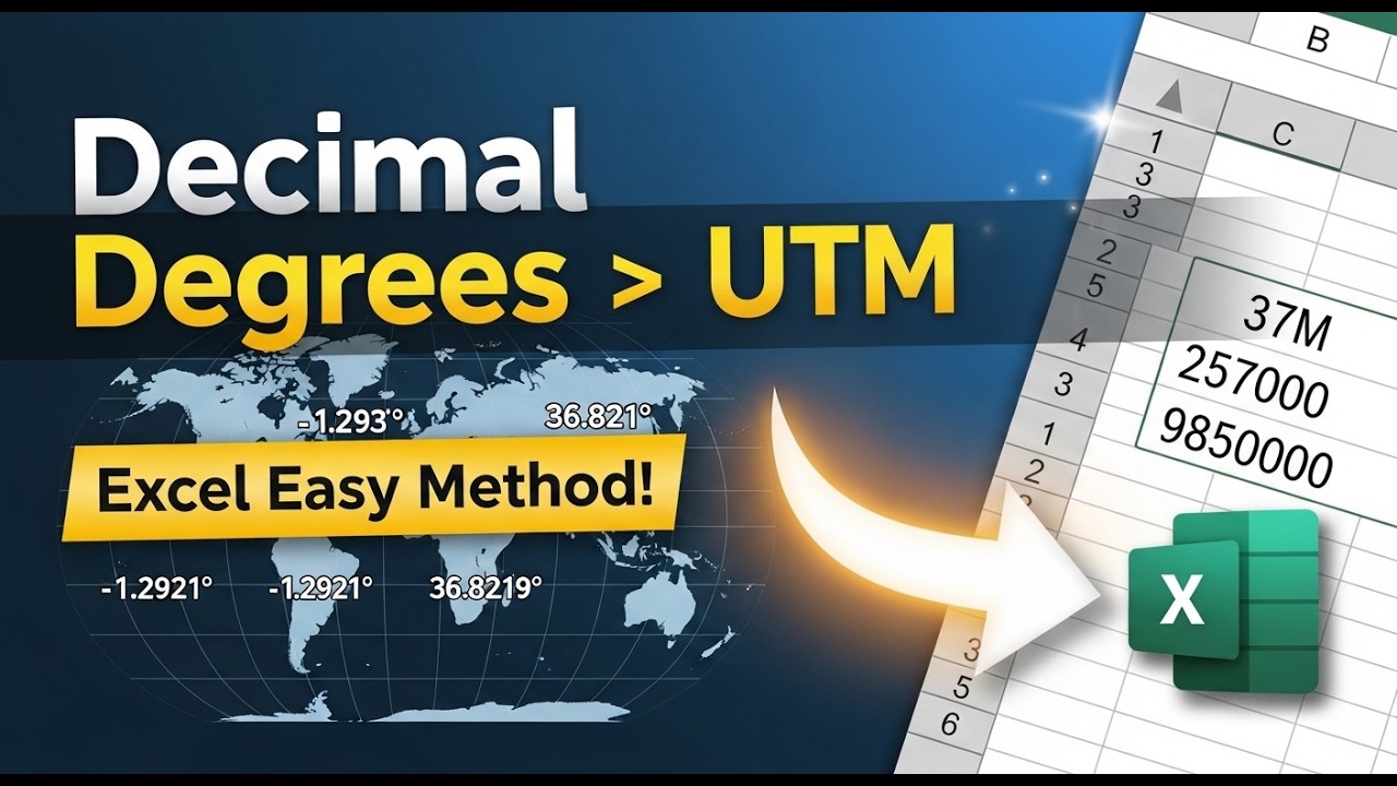 Конвертируйте десятичные градусы в UTM в Excel | Простой и точный метод!